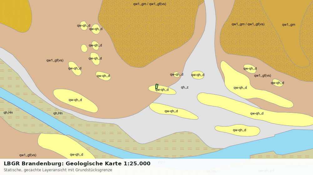 Statische Kartenansicht: LBGR Brandenburg: Geologische Karte 1:25.000