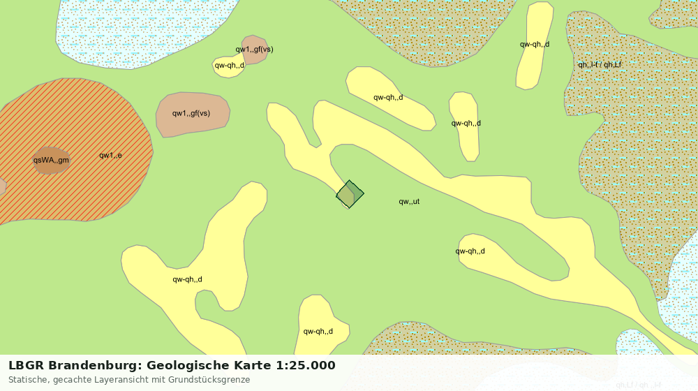 Statische Kartenansicht: LBGR Brandenburg: Geologische Karte 1:25.000