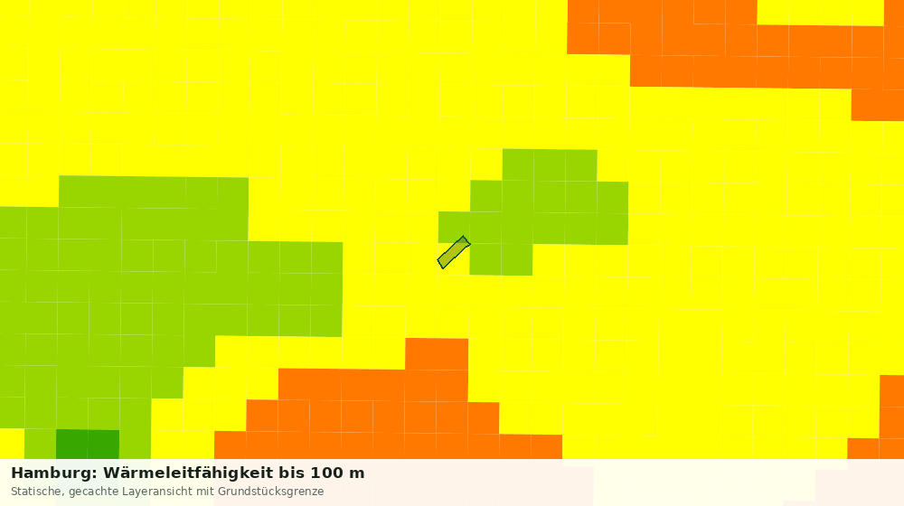 Statische Kartenansicht: Hamburg: Wärmeleitfähigkeit bis 100 m