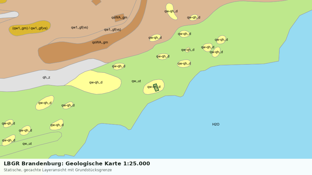 Statische Kartenansicht: LBGR Brandenburg: Geologische Karte 1:25.000