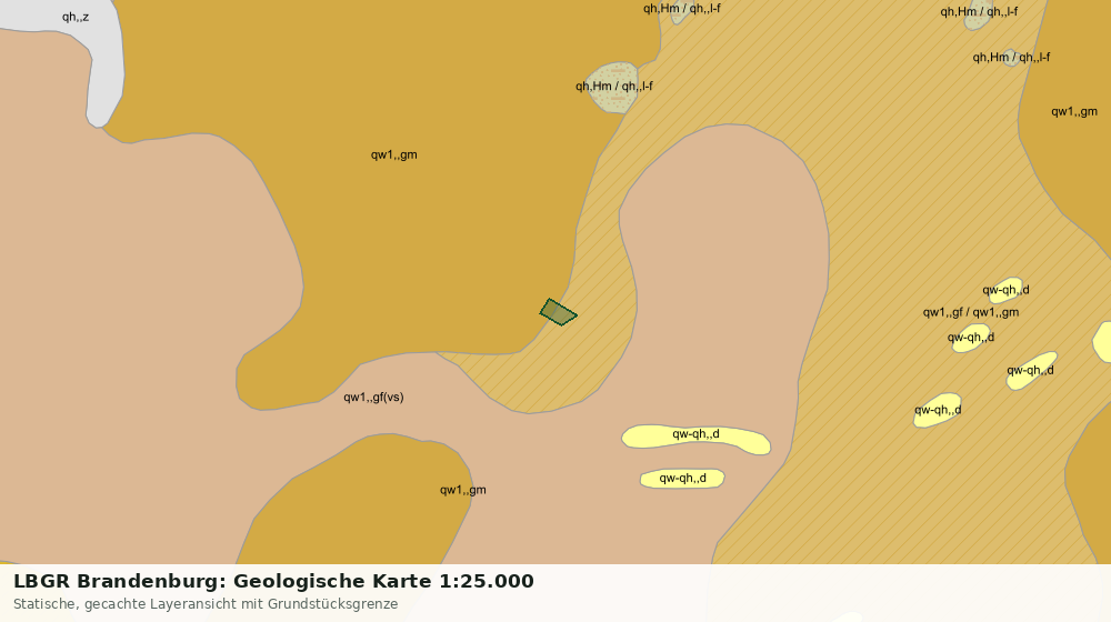 Statische Kartenansicht: LBGR Brandenburg: Geologische Karte 1:25.000