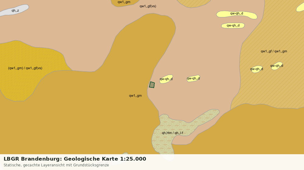 Statische Kartenansicht: LBGR Brandenburg: Geologische Karte 1:25.000
