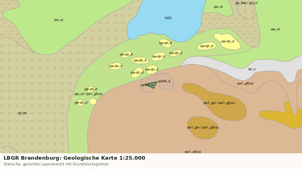 Statische Kartenansicht: LBGR Brandenburg: Geologische Karte 1:25.000