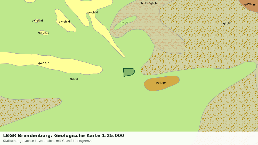 Statische Kartenansicht: LBGR Brandenburg: Geologische Karte 1:25.000