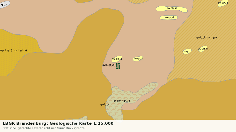 Statische Kartenansicht: LBGR Brandenburg: Geologische Karte 1:25.000