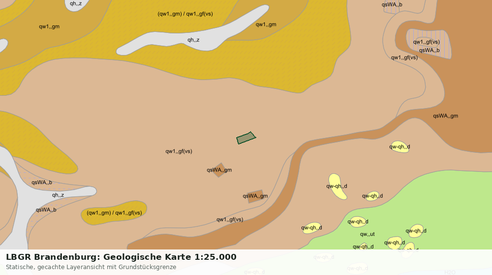 Statische Kartenansicht: LBGR Brandenburg: Geologische Karte 1:25.000