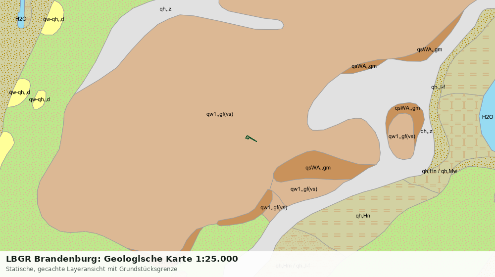 Statische Kartenansicht: LBGR Brandenburg: Geologische Karte 1:25.000