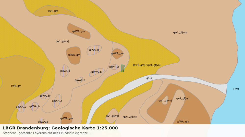 Statische Kartenansicht: LBGR Brandenburg: Geologische Karte 1:25.000