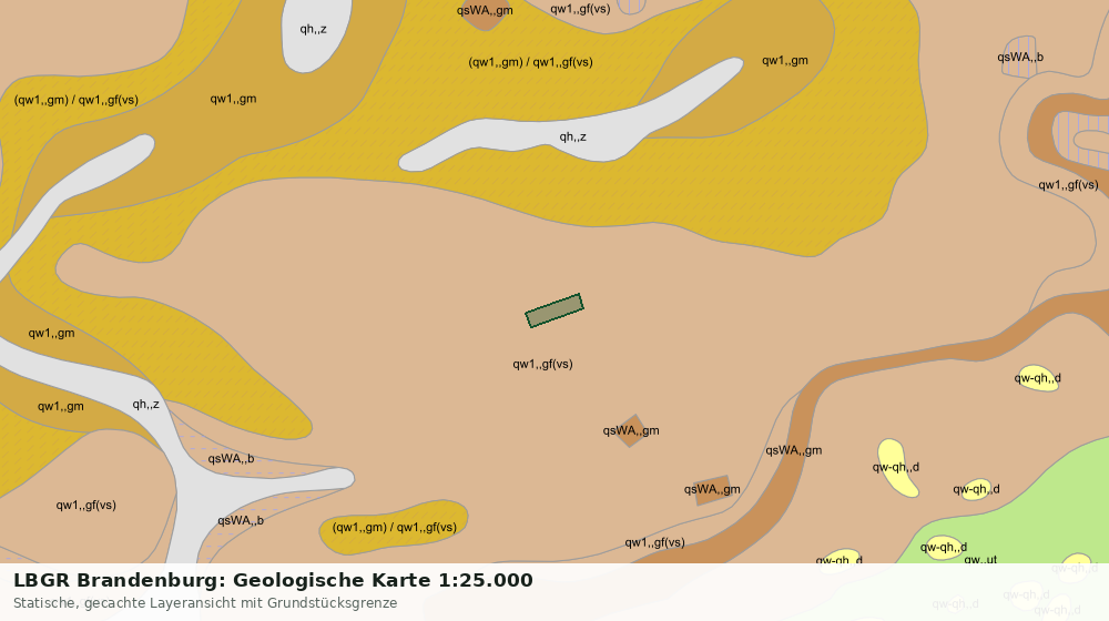 Statische Kartenansicht: LBGR Brandenburg: Geologische Karte 1:25.000