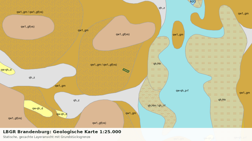 Statische Kartenansicht: LBGR Brandenburg: Geologische Karte 1:25.000