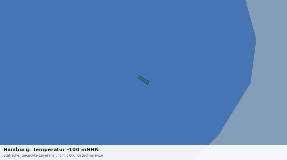 Statische Kartenansicht: Hamburg: Temperatur -100 mNHN