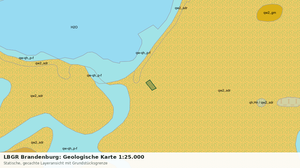 Statische Kartenansicht: LBGR Brandenburg: Geologische Karte 1:25.000