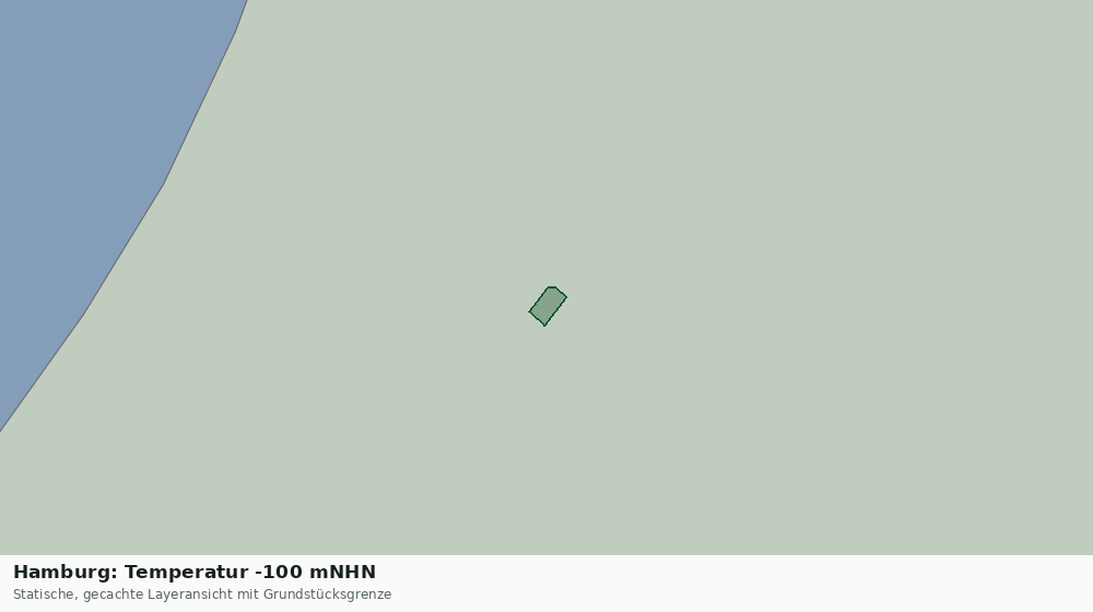 Statische Kartenansicht: Hamburg: Temperatur -100 mNHN
