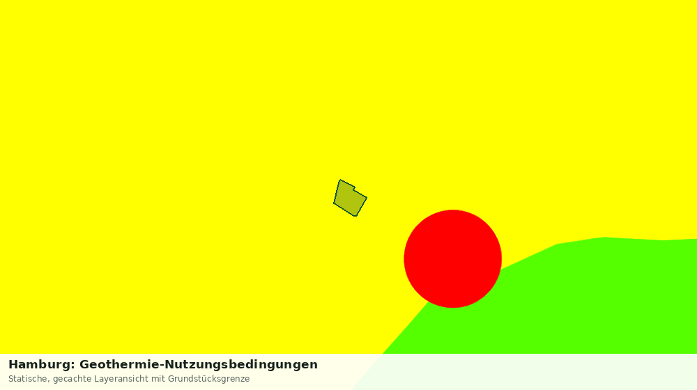 Statische Kartenansicht: Hamburg: Geothermie-Nutzungsbedingungen