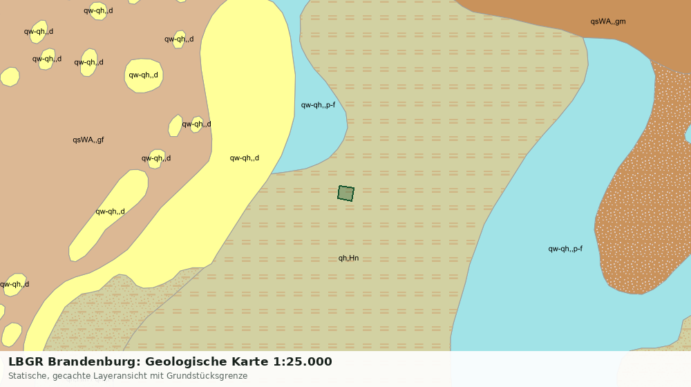 Statische Kartenansicht: LBGR Brandenburg: Geologische Karte 1:25.000