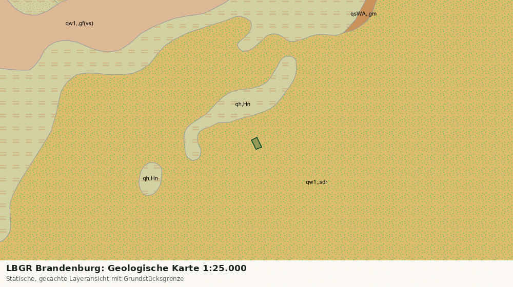 Statische Kartenansicht: LBGR Brandenburg: Geologische Karte 1:25.000