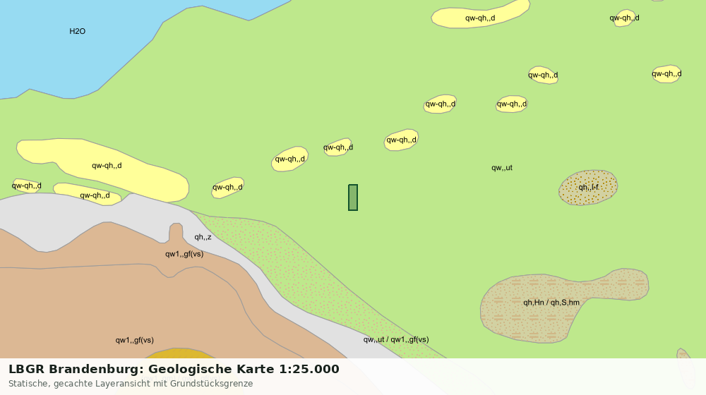 Statische Kartenansicht: LBGR Brandenburg: Geologische Karte 1:25.000