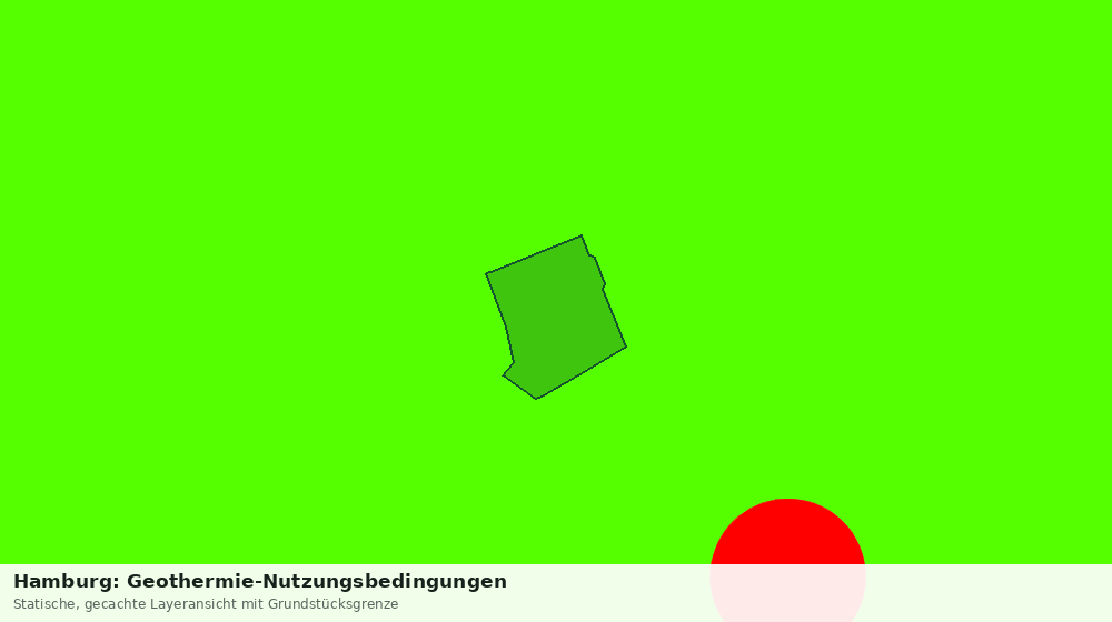 Statische Kartenansicht: Hamburg: Geothermie-Nutzungsbedingungen