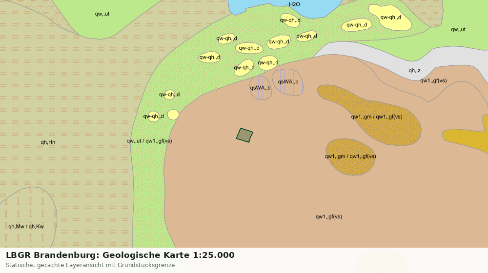 Statische Kartenansicht: LBGR Brandenburg: Geologische Karte 1:25.000