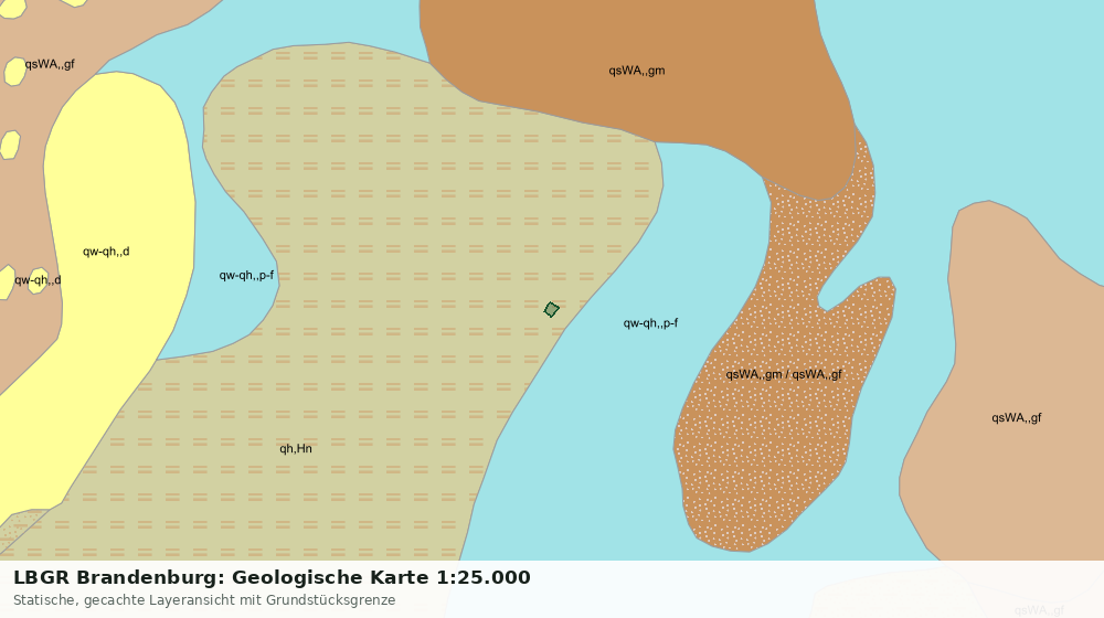 Statische Kartenansicht: LBGR Brandenburg: Geologische Karte 1:25.000