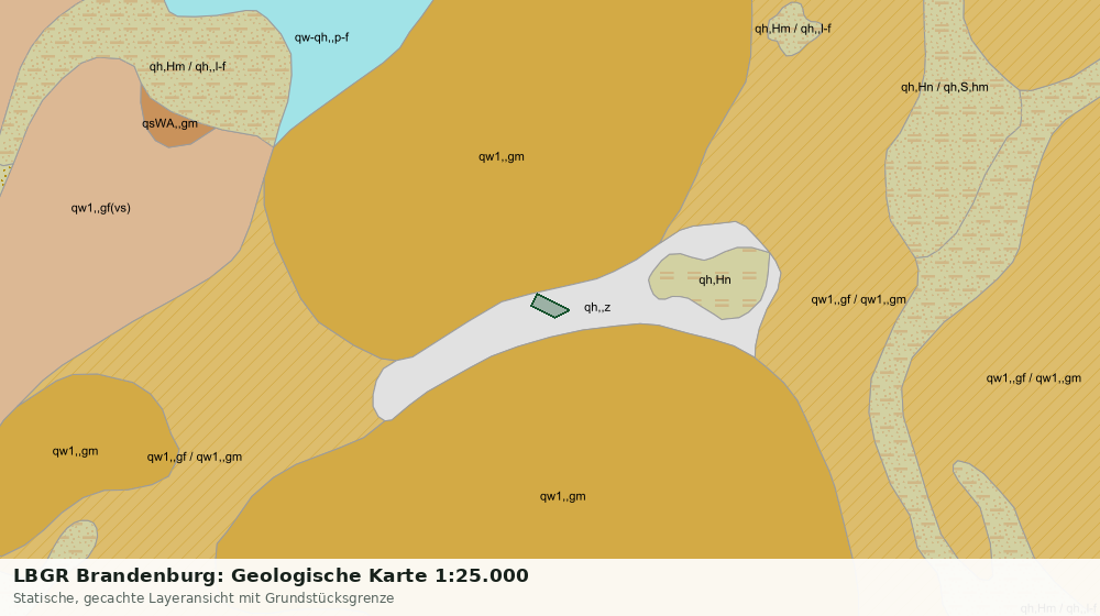 Statische Kartenansicht: LBGR Brandenburg: Geologische Karte 1:25.000