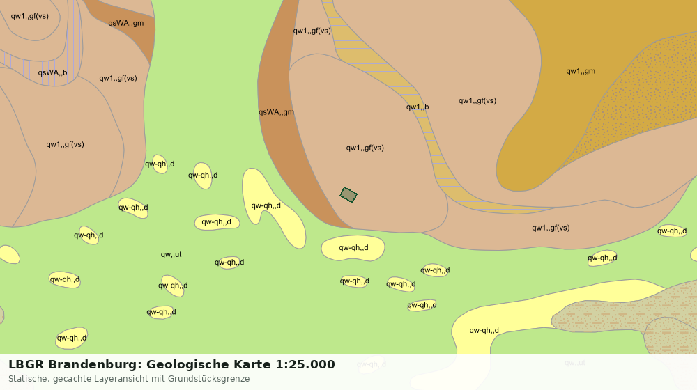 Statische Kartenansicht: LBGR Brandenburg: Geologische Karte 1:25.000