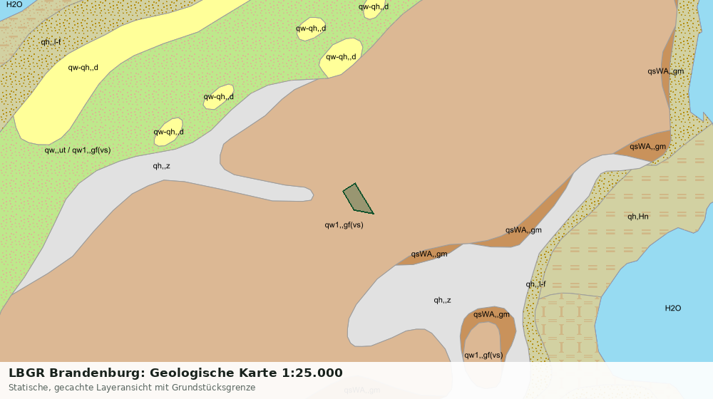 Statische Kartenansicht: LBGR Brandenburg: Geologische Karte 1:25.000