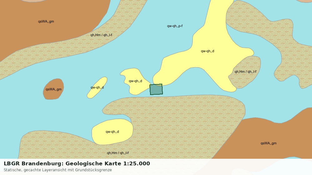 Statische Kartenansicht: LBGR Brandenburg: Geologische Karte 1:25.000