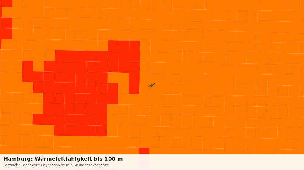 Statische Kartenansicht: Hamburg: Wärmeleitfähigkeit bis 100 m