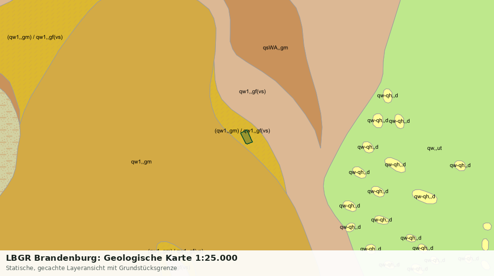 Statische Kartenansicht: LBGR Brandenburg: Geologische Karte 1:25.000