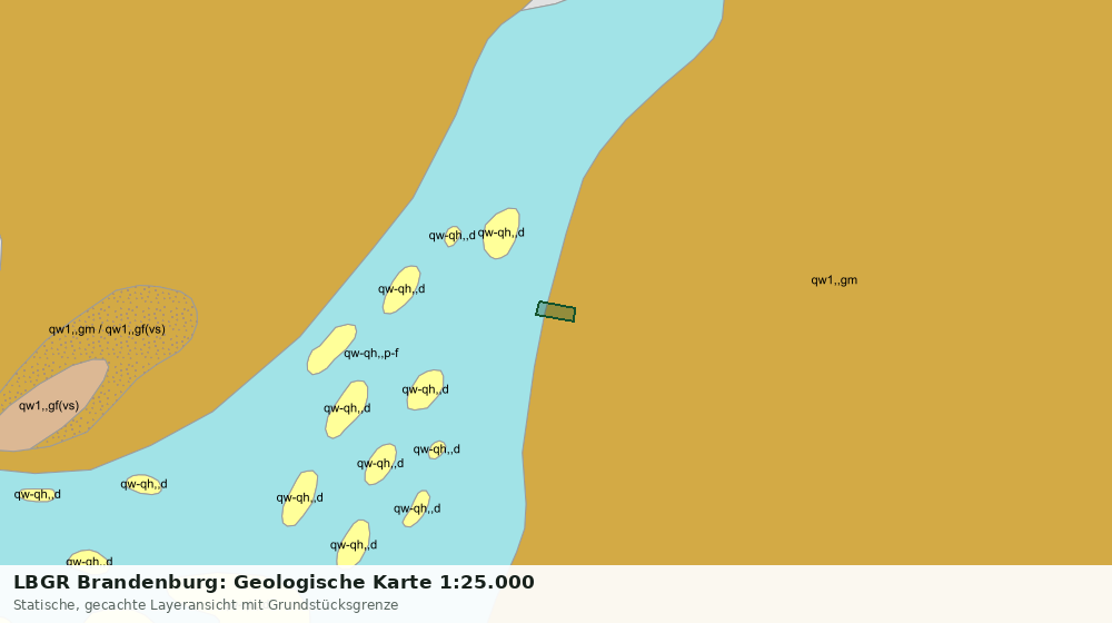 Statische Kartenansicht: LBGR Brandenburg: Geologische Karte 1:25.000