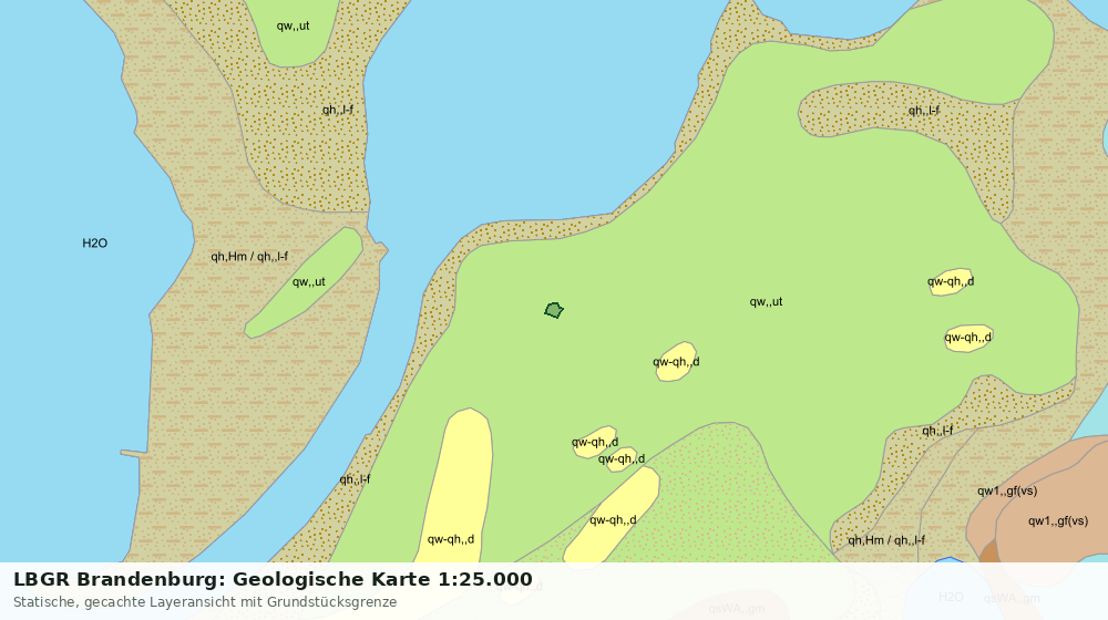 Statische Kartenansicht: LBGR Brandenburg: Geologische Karte 1:25.000