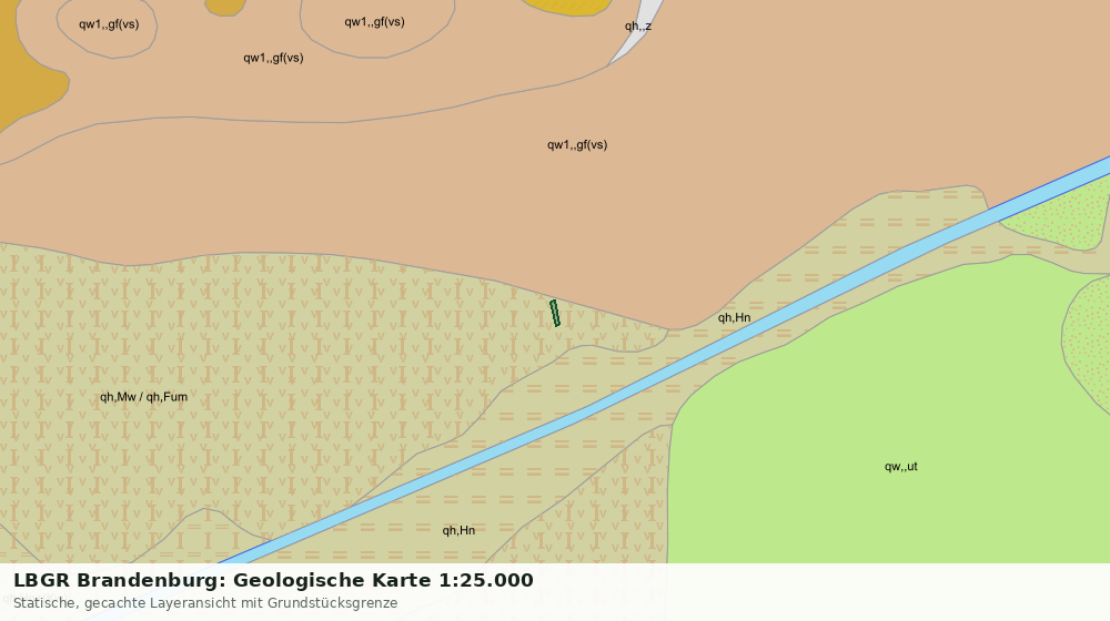 Statische Kartenansicht: LBGR Brandenburg: Geologische Karte 1:25.000