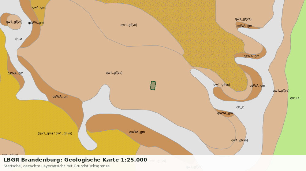 Statische Kartenansicht: LBGR Brandenburg: Geologische Karte 1:25.000