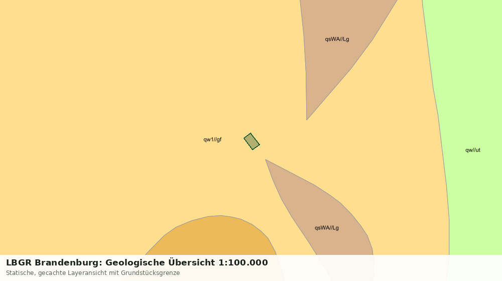 Statische Kartenansicht: LBGR Brandenburg: Geologische Übersicht 1:100.000