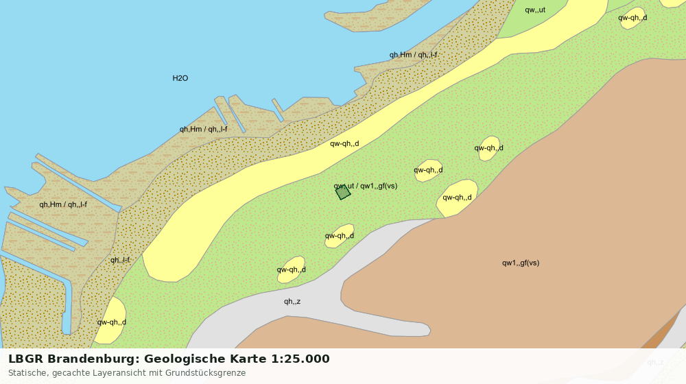Statische Kartenansicht: LBGR Brandenburg: Geologische Karte 1:25.000