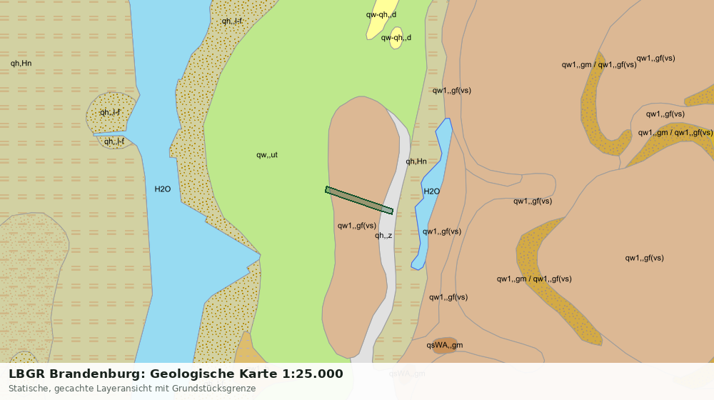 Statische Kartenansicht: LBGR Brandenburg: Geologische Karte 1:25.000