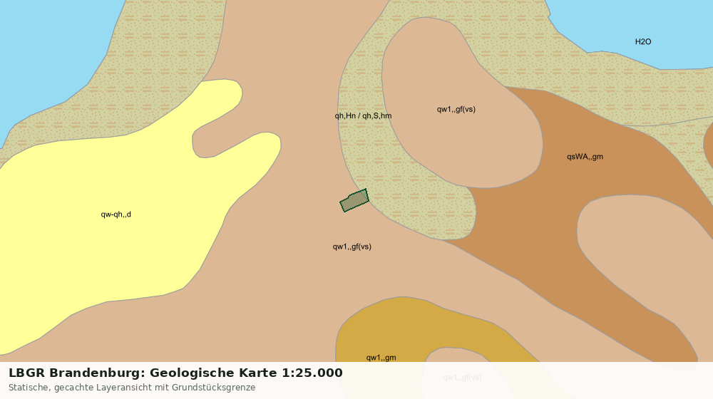 Statische Kartenansicht: LBGR Brandenburg: Geologische Karte 1:25.000