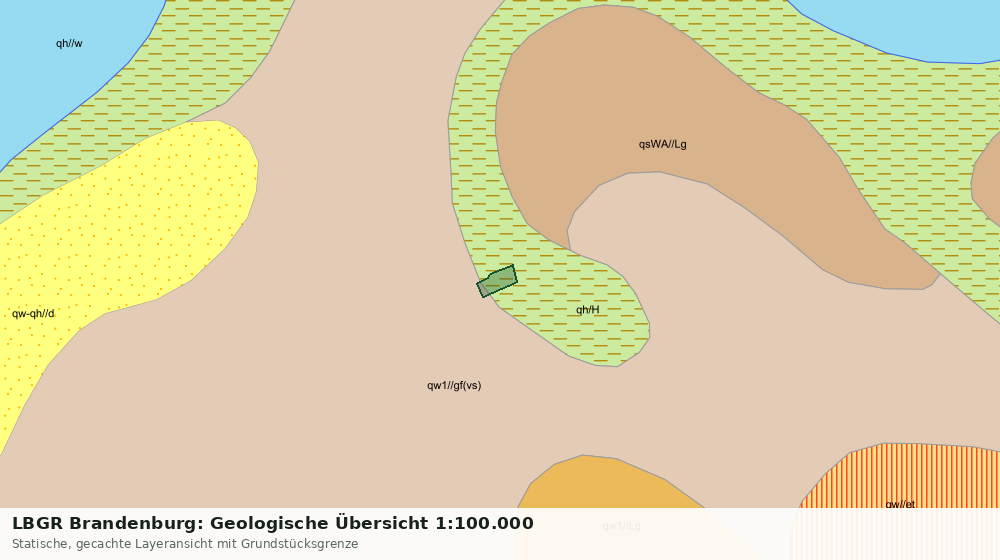 Statische Kartenansicht: LBGR Brandenburg: Geologische Übersicht 1:100.000