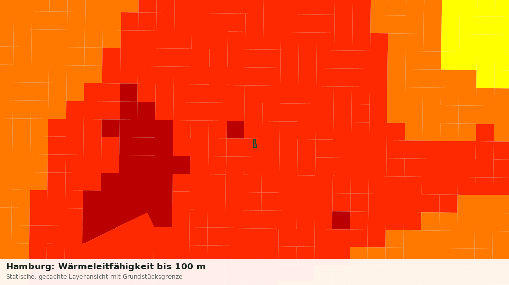 Statische Kartenansicht: Hamburg: Wärmeleitfähigkeit bis 100 m