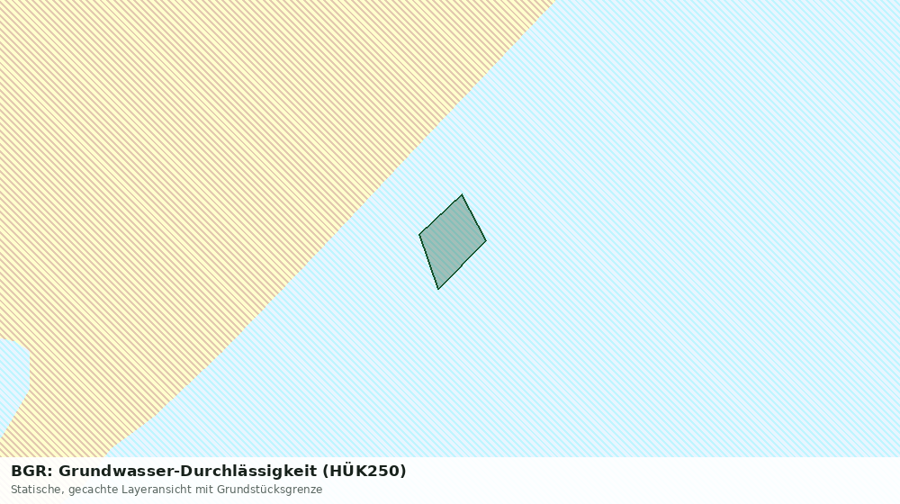 Statische Kartenansicht: BGR: Grundwasser-Durchlässigkeit (HÜK250)