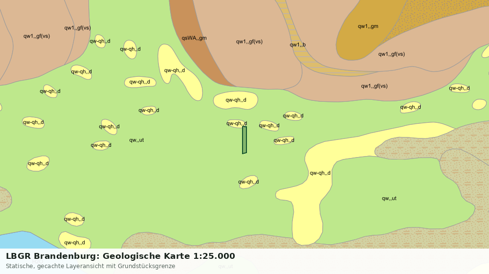 Statische Kartenansicht: LBGR Brandenburg: Geologische Karte 1:25.000