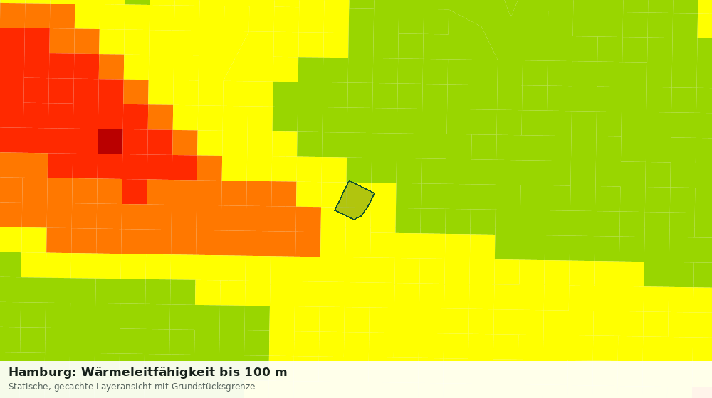 Statische Kartenansicht: Hamburg: Wärmeleitfähigkeit bis 100 m