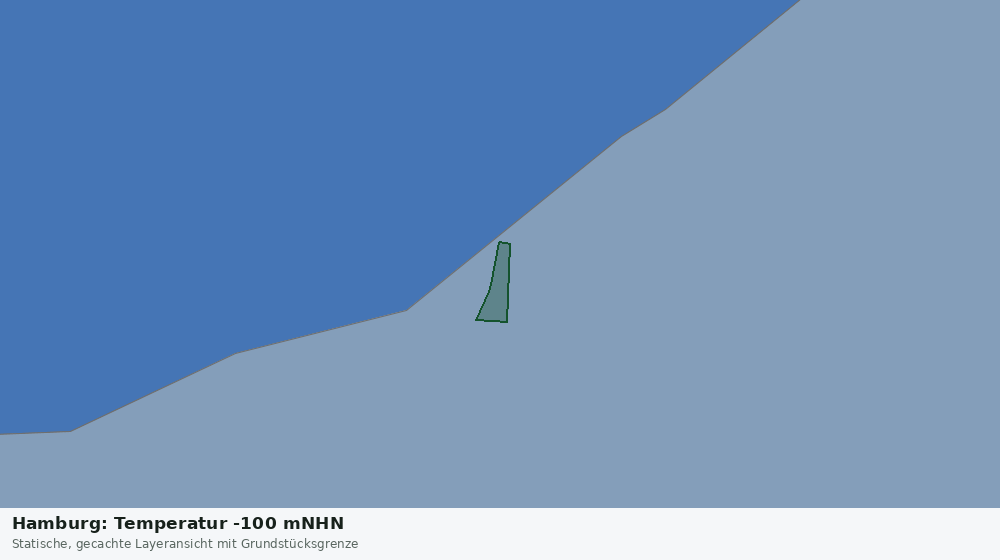 Statische Kartenansicht: Hamburg: Temperatur -100 mNHN