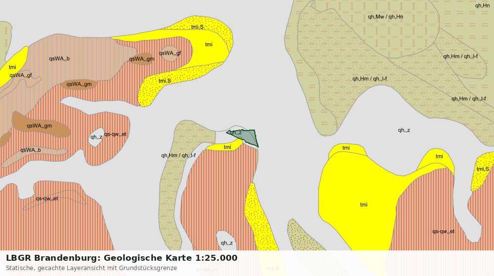 Statische Kartenansicht: LBGR Brandenburg: Geologische Karte 1:25.000