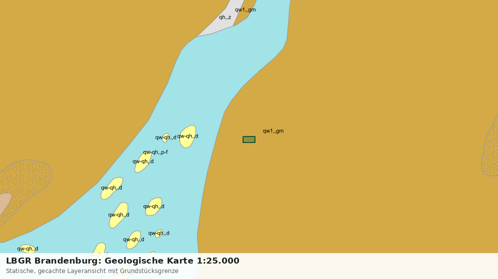 Statische Kartenansicht: LBGR Brandenburg: Geologische Karte 1:25.000