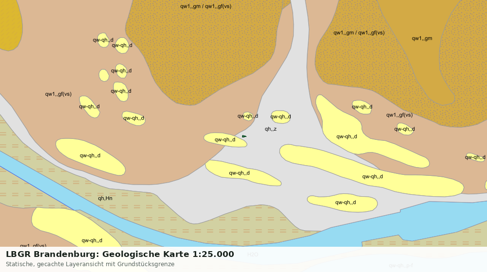 Statische Kartenansicht: LBGR Brandenburg: Geologische Karte 1:25.000