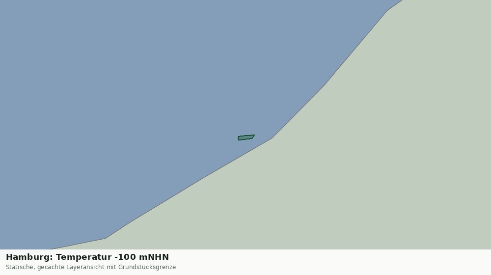Statische Kartenansicht: Hamburg: Temperatur -100 mNHN