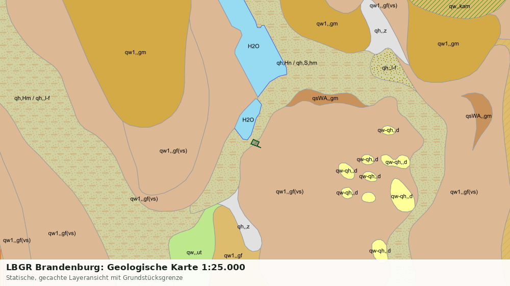 Statische Kartenansicht: LBGR Brandenburg: Geologische Karte 1:25.000
