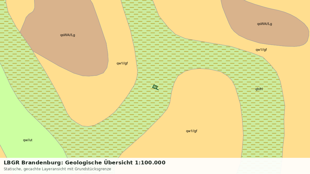 Statische Kartenansicht: LBGR Brandenburg: Geologische Übersicht 1:100.000